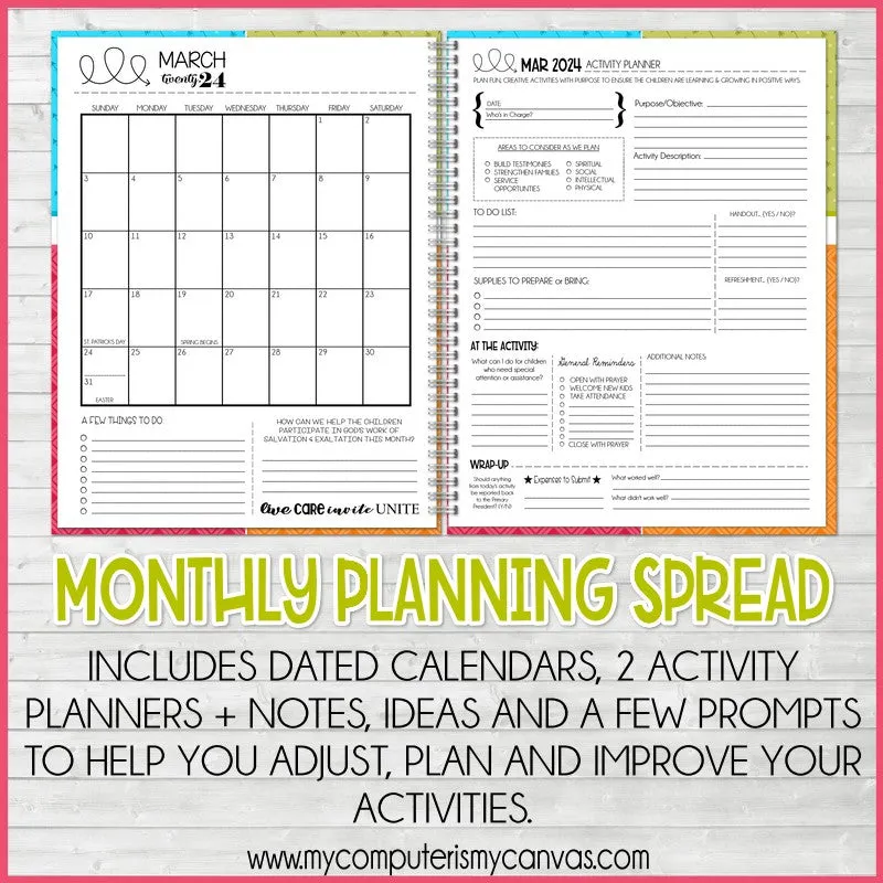 2024 Primary ACTIVITY LEADER PLANNER {Editable} PRINTABLE