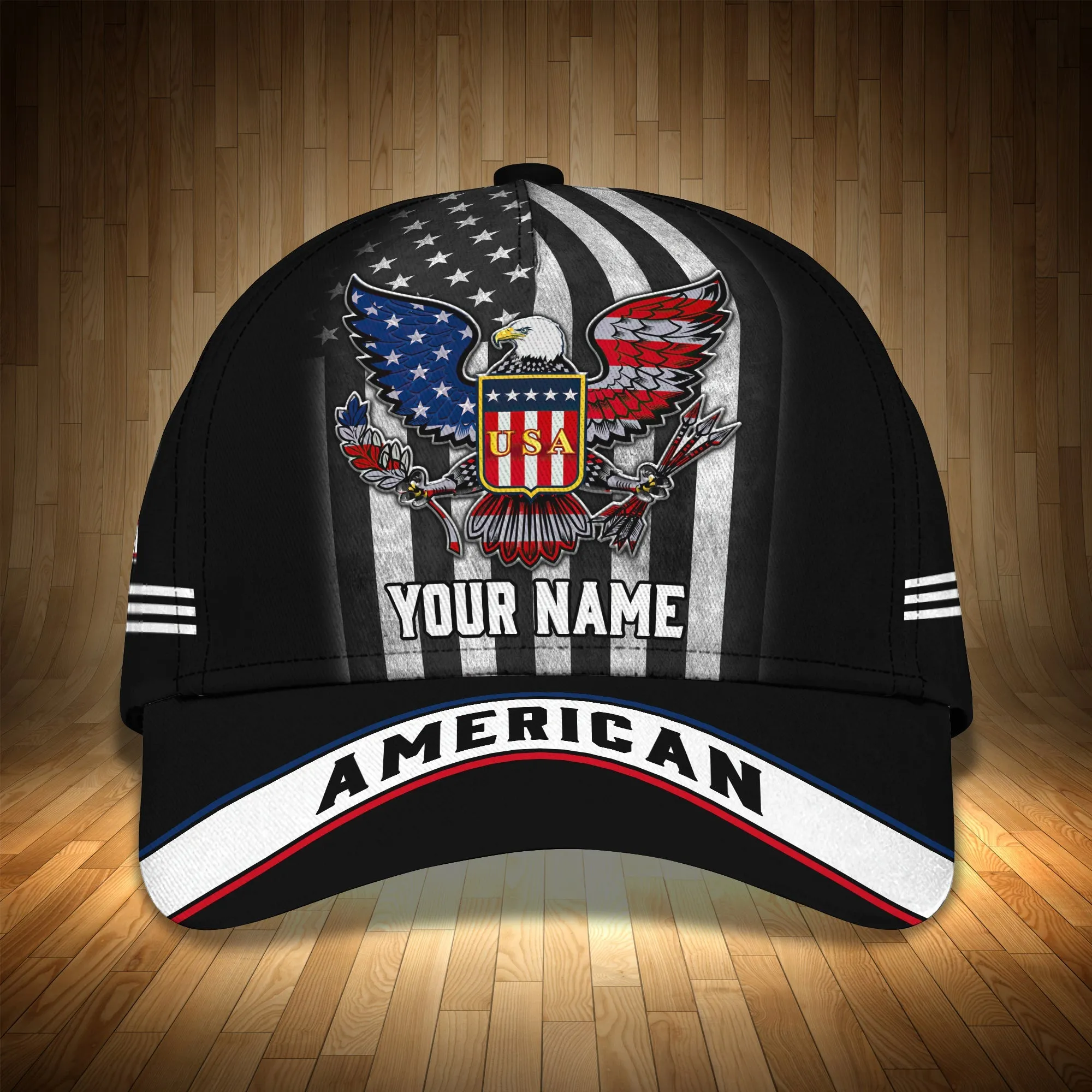 3D Classic Cap American Pride Personalized Name Cap55Namashops