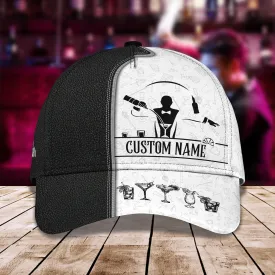 3D Classic Cap Bartender Personalized Name Cap Namashops