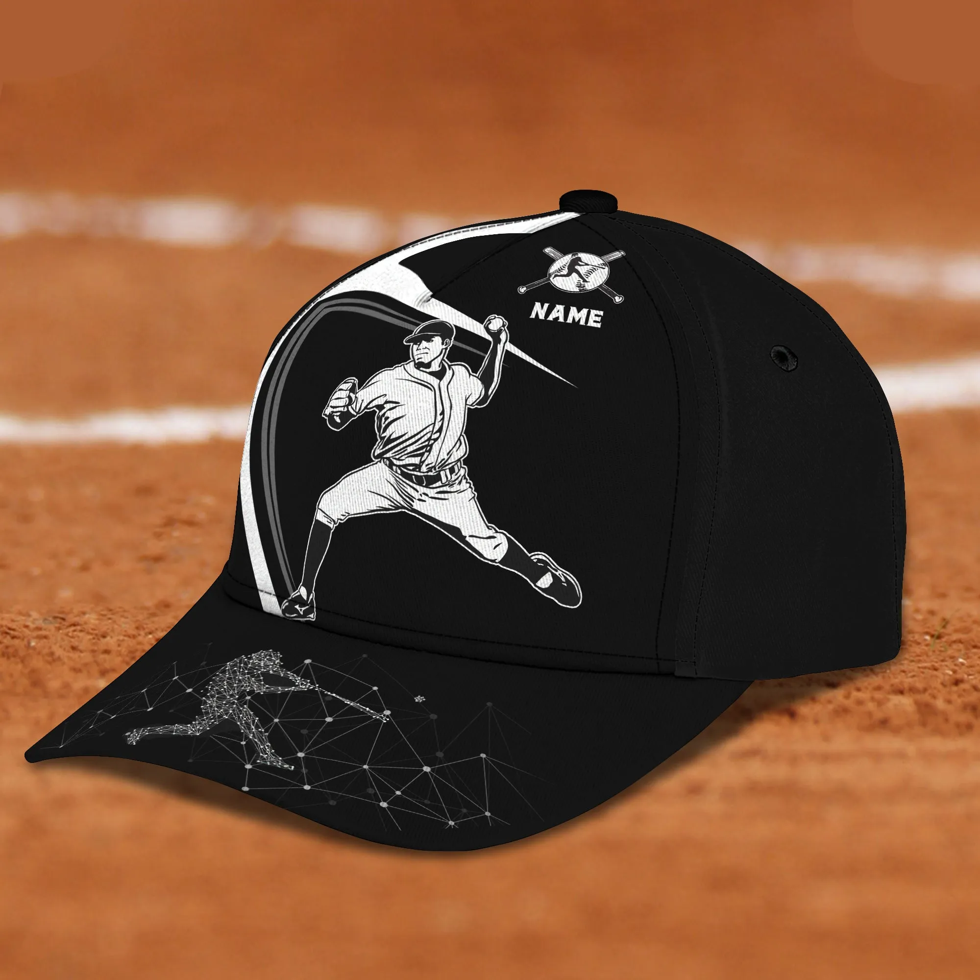 3D Classic Cap Baseball Personalized Name Cap 126 Namashops