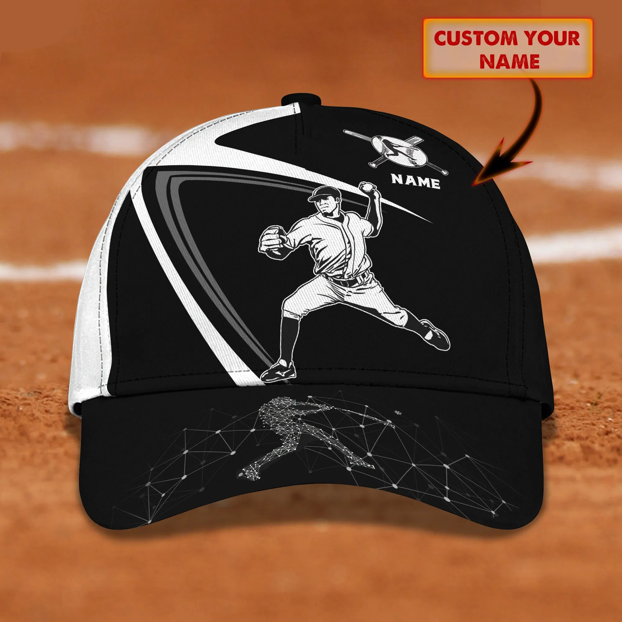 3D Classic Cap Baseball Personalized Name Cap 126 Namashops