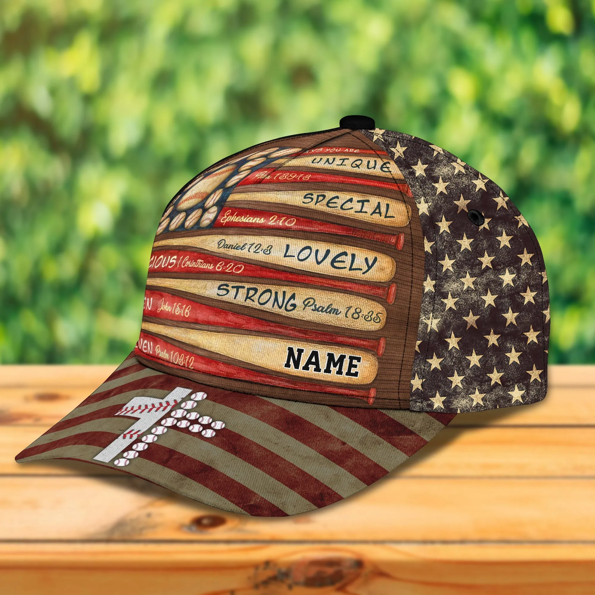 3D Classic Cap Baseball Personalized Name Cap 22 Namashops