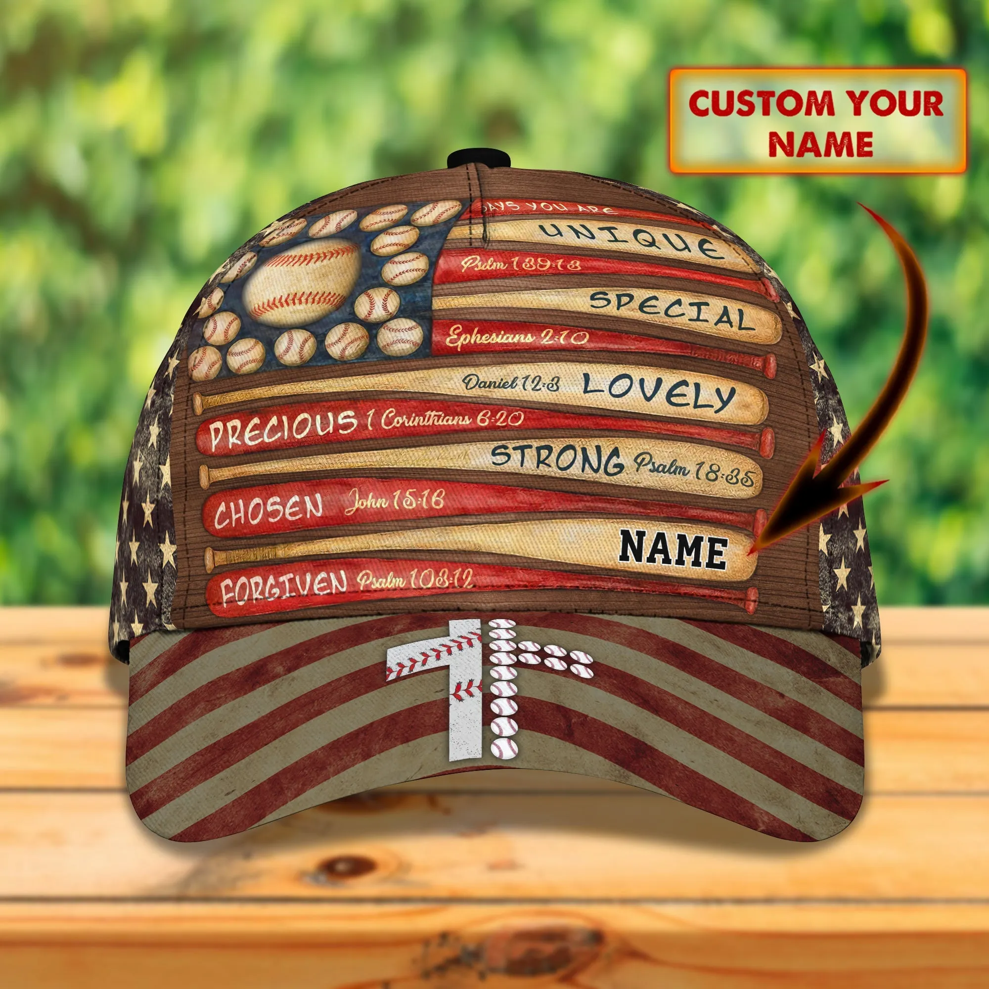 3D Classic Cap Baseball Personalized Name Cap 22 Namashops