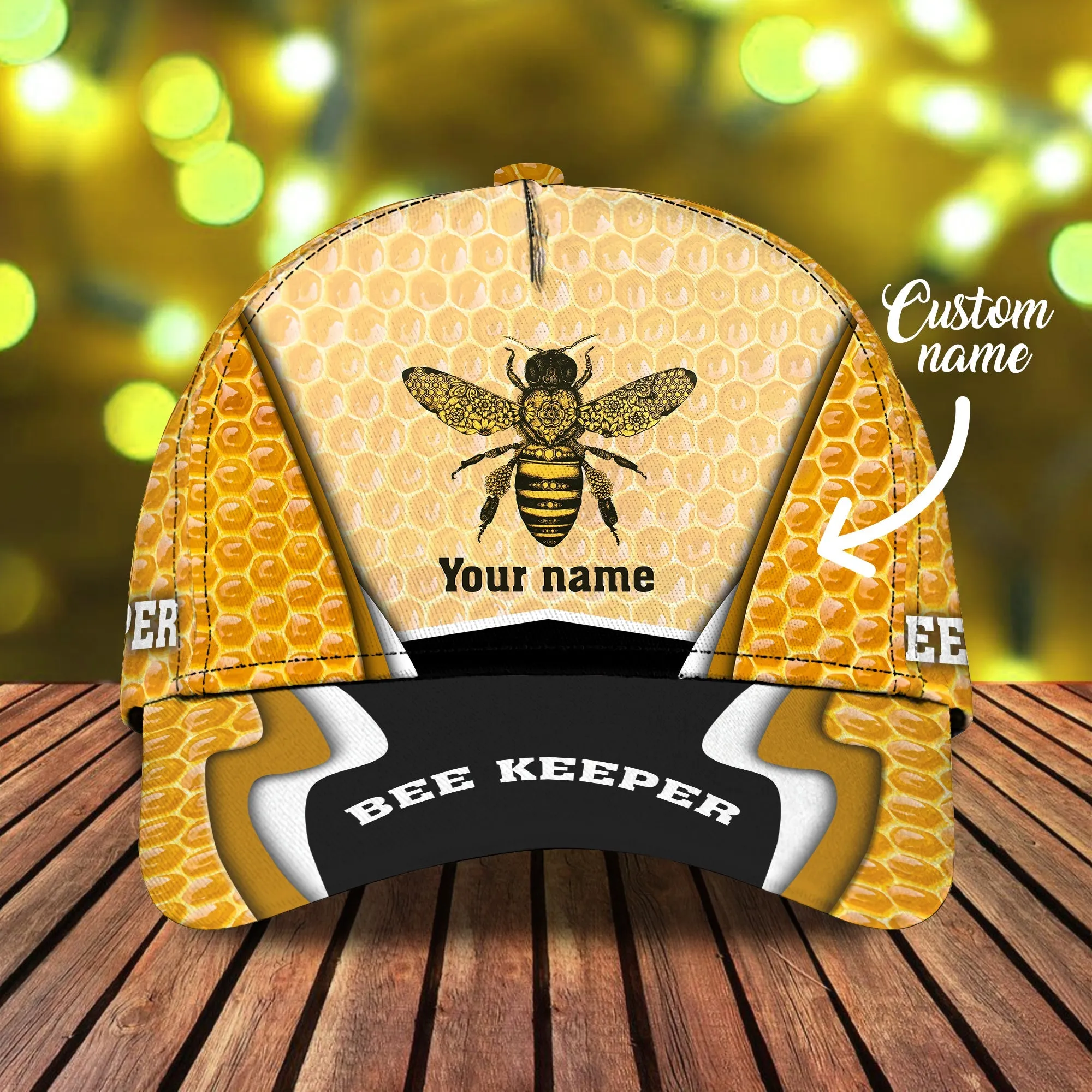 3D Classic Cap Bee Keeper Personalized Name Cap For Bee Keeper Namashops
