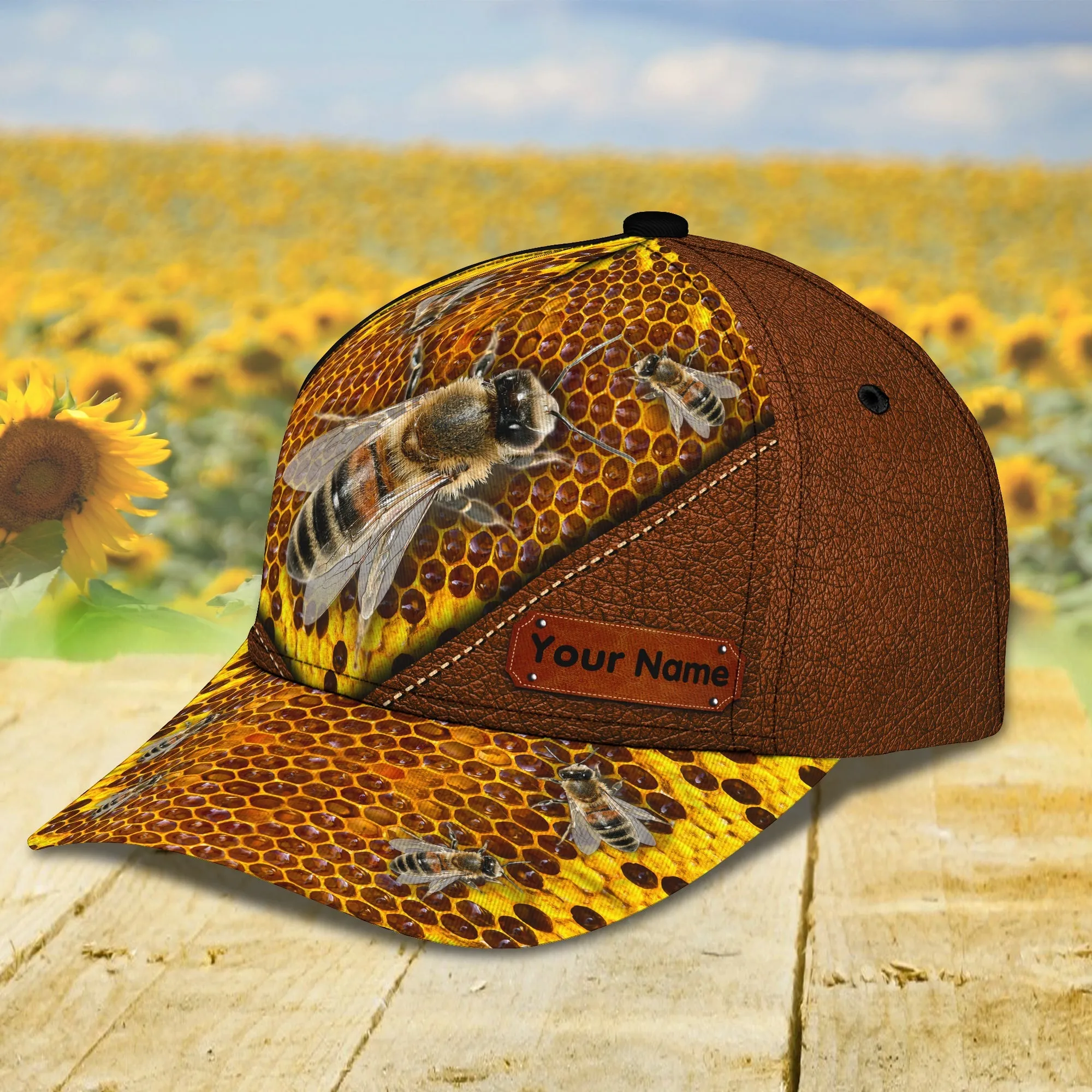 3D Classic Cap Bee Loves Personalize Name Cap Nama257 Namashops