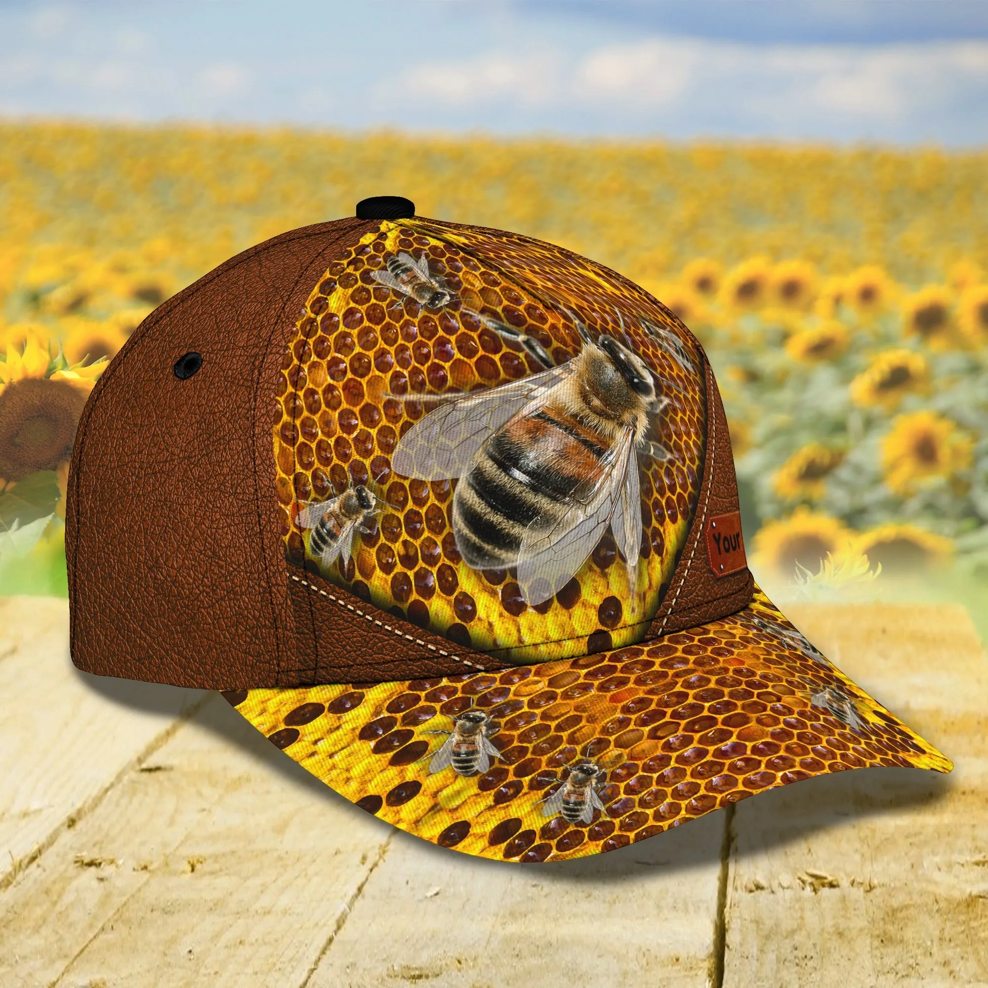3D Classic Cap Bee Loves Personalize Name Cap Nama257 Namashops