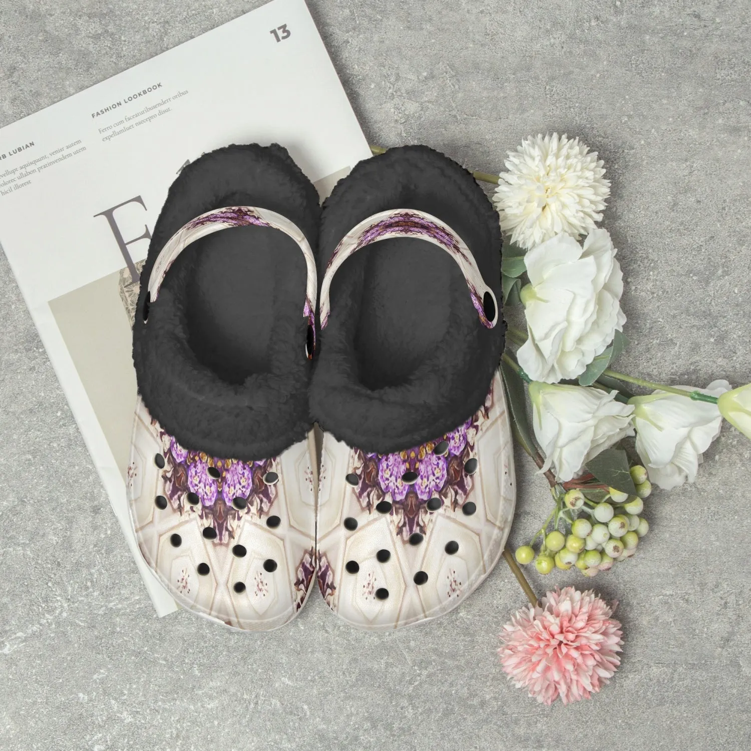 475. Lined All Over Printed Clogs