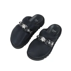 AJ1280 Padded Loafers Black Nylon