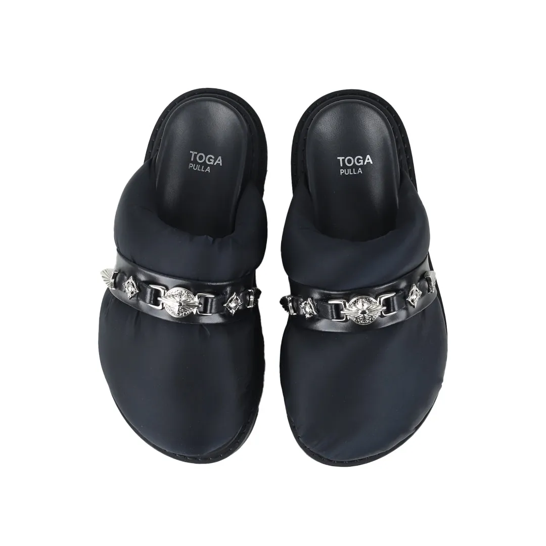 AJ1280 Padded Loafers Black Nylon