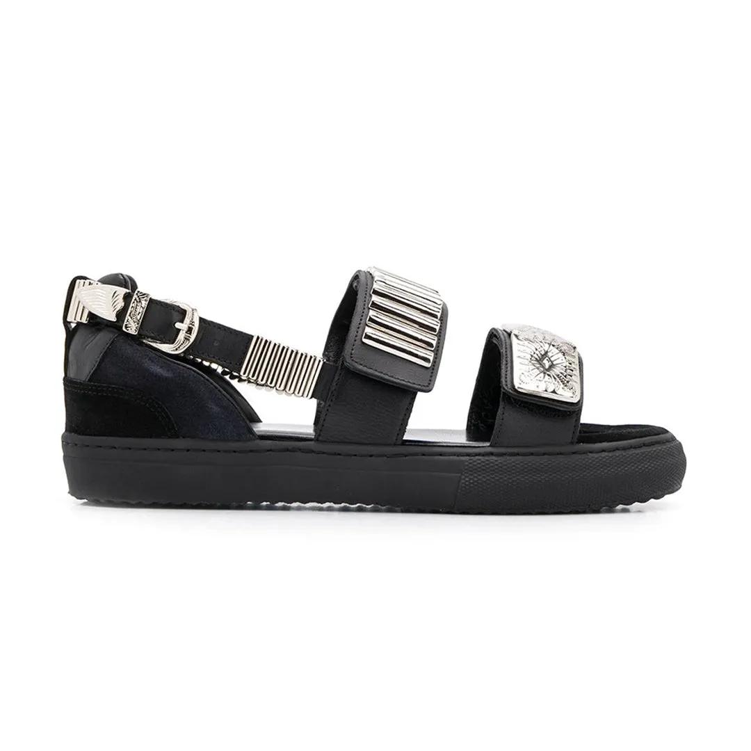 AJ664 Metal Sneakers Sandals Black