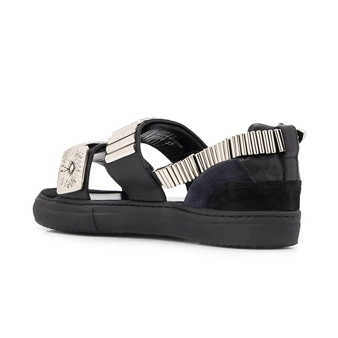 AJ664 Metal Sneakers Sandals Black
