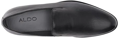 ALDO MEN'S GOLSTON SLIP-ON LOAFER, BLACK LEATHER, 12 D US