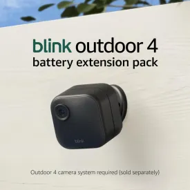 Blink Outdoor 4 (newest model)   Battery Extension Pack  Four-year battery wireless smart security camera, two-way audio, HD live view, enhanced motion detection  3 camera system