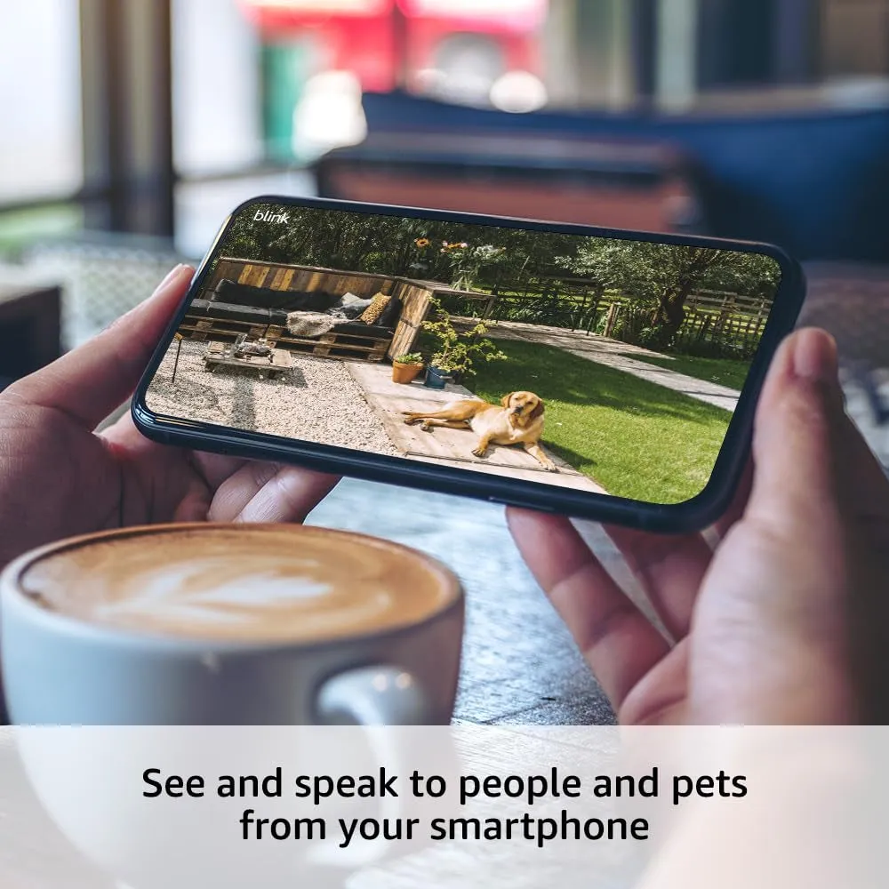 Blink Outdoor 4 (newest model)   Battery Extension Pack  Four-year battery wireless smart security camera, two-way audio, HD live view, enhanced motion detection  3 camera system