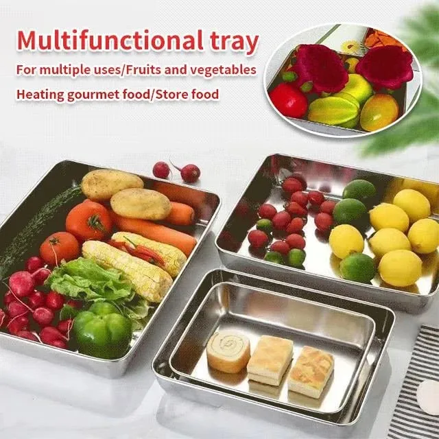BUY 1 GET 1 FREE Stainless Steel Square Plate
