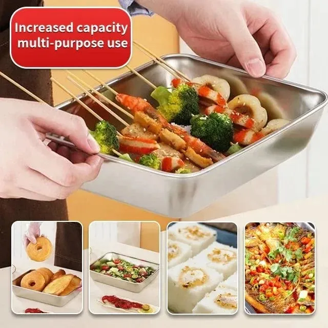 BUY 1 GET 1 FREE Stainless Steel Square Plate