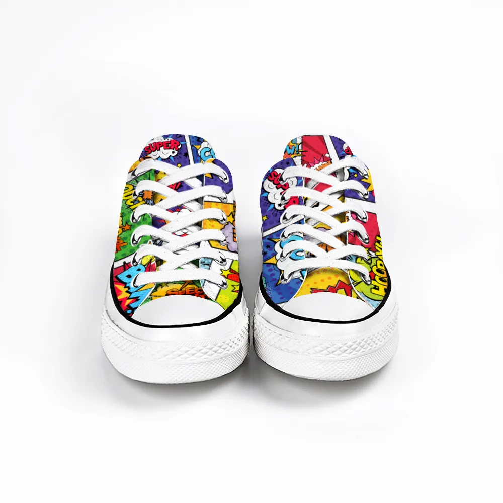Comic Book Geek Collection - Unisex Low Top Canvas Sneakers