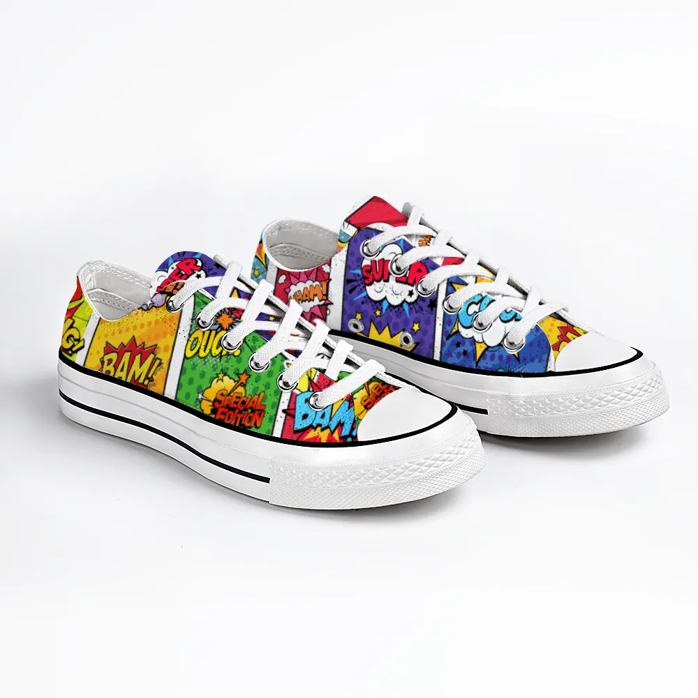 Comic Book Geek Collection - Unisex Low Top Canvas Sneakers