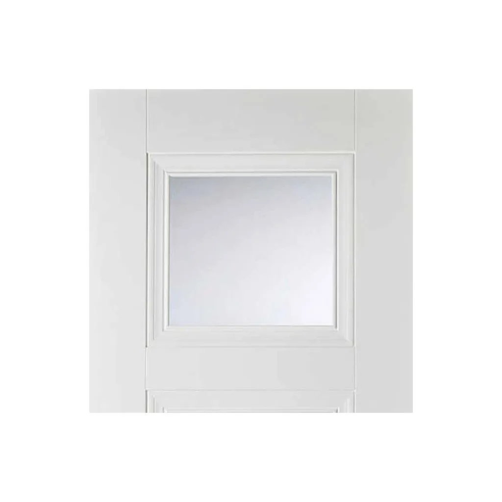 Four Folding Doors & Frame Kit - Amsterdam 3 Panel 3 1 - Clear Glass - White Primed