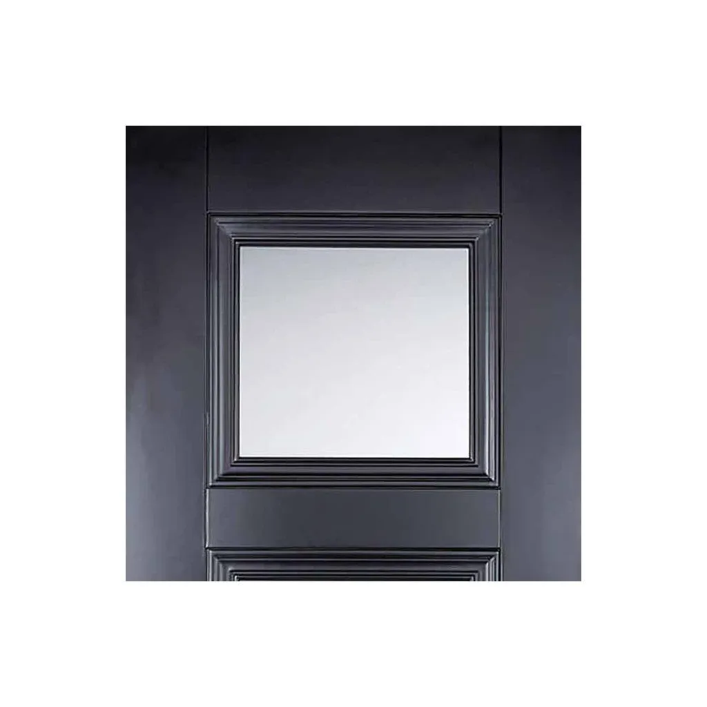 Four Folding Doors & Frame Kit - Amsterdam Black Primed 3 1 - Clear Glass - Unfinished