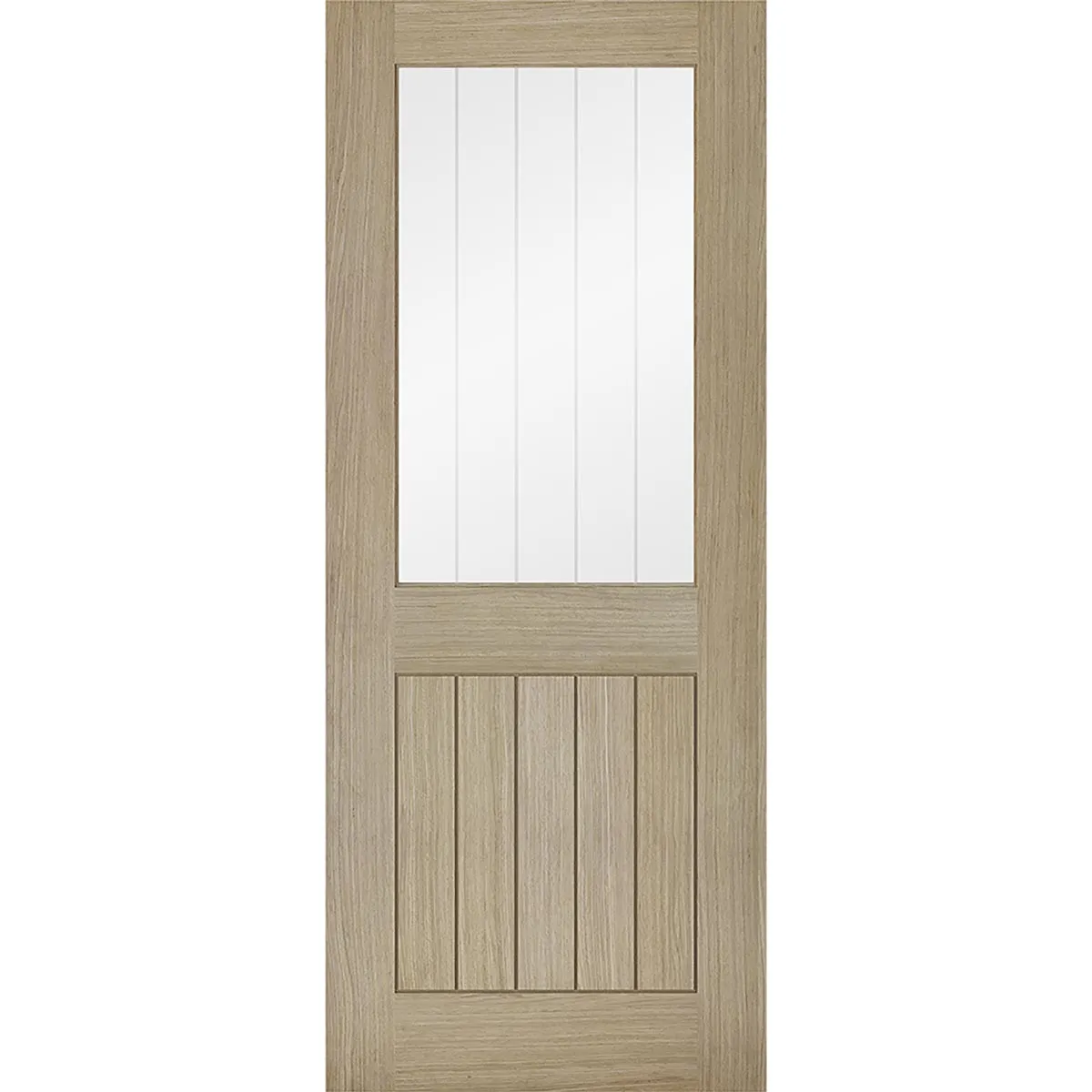 Four Folding Doors & Frame Kit - Belize Light Grey 2 2  - Clear Glass Frosted Lines - Prefinished