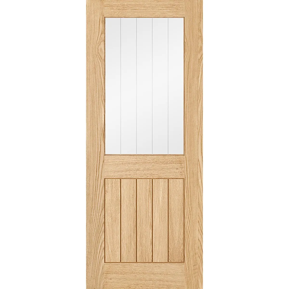 Four Folding Doors & Frame Kit - Belize Oak 2 2 - Silkscreen Etched Glass - Prefinished