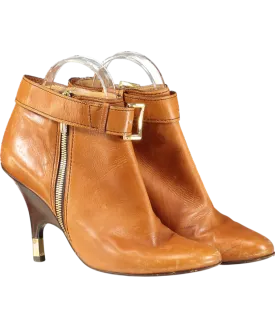 Giuseppe Zanotti Tan Vincini Leather Buckle Detail Ankle Length Boots UK 4 EU 37 👠