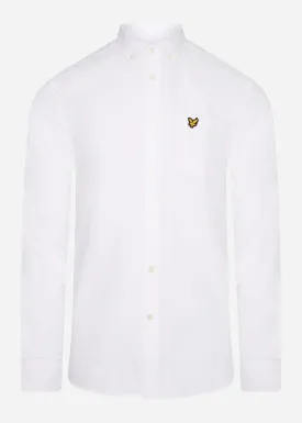 Light weight oxford shirt ss - white