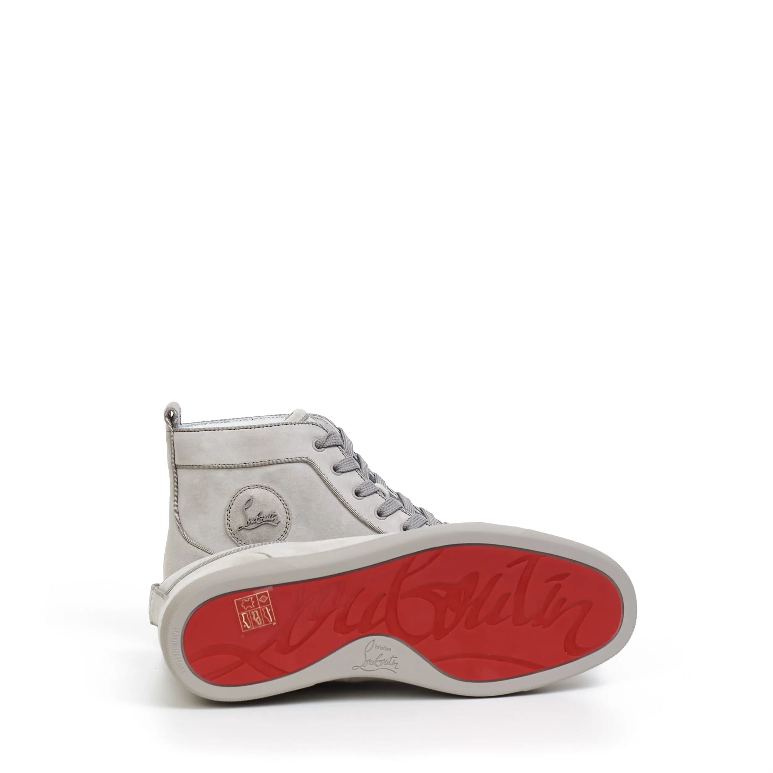 Louis Orlato High Top Sneakers In Goose Grey Veau velours