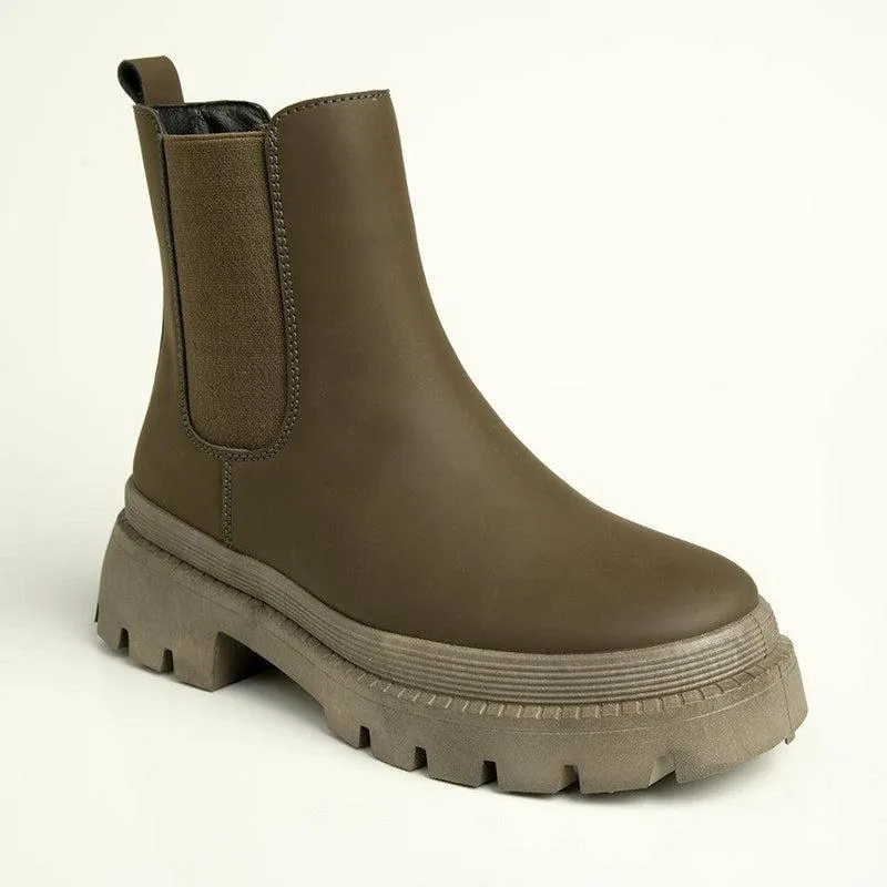 Madison Rachel Chunky Fashion Boot - Olive