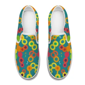 Music Pattern Collection - Unisex Slip-On Canvas Sneakers