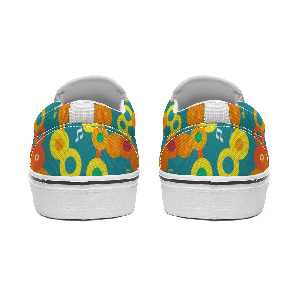 Music Pattern Collection - Unisex Slip-On Canvas Sneakers
