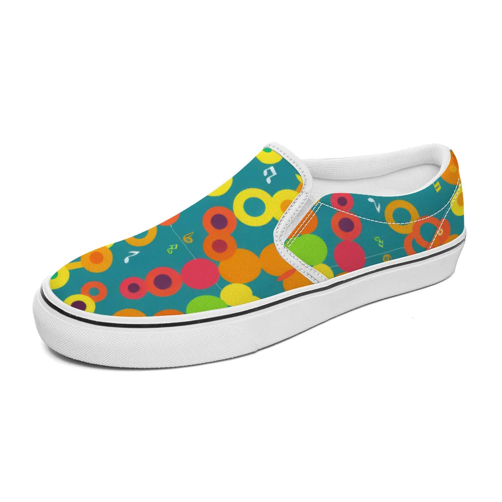 Music Pattern Collection - Unisex Slip-On Canvas Sneakers
