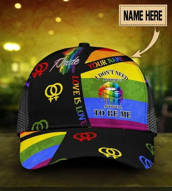 Personalized Lgbt Baseball Cap Hat, Pride Love Wins Lgbt 3D All Over Printing Classic Cap Hat