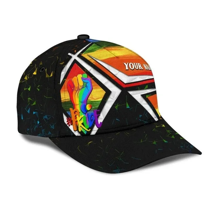 Personalized Lgbt Baseball Cap Hat, Pride Love Wins Lgbt 3D All Over Printing Classic Cap Hat