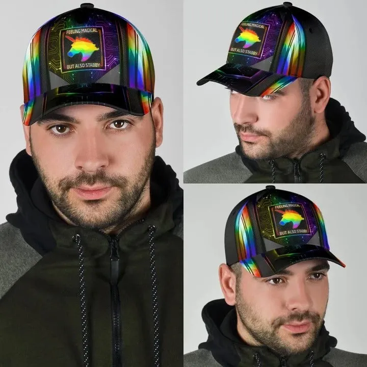 Pride Classic Cap, Lgbt Unicorn Printing Baseball Cap Hat Feeling Magical, Gift For Gaymer