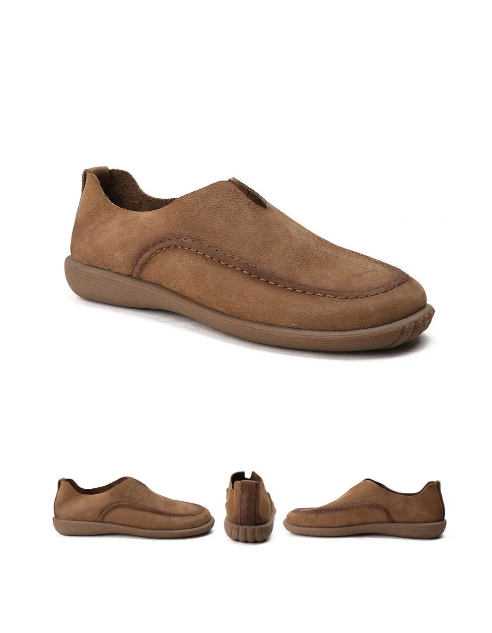 Real Leather Comfortable Soles Flat Shoes for Men 38-44