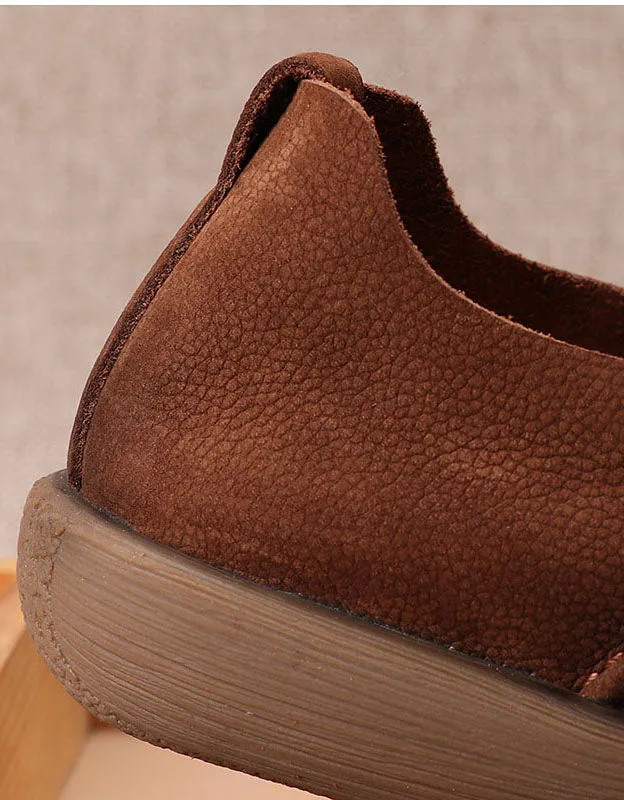 Real Leather Comfortable Soles Flat Shoes for Men 38-44