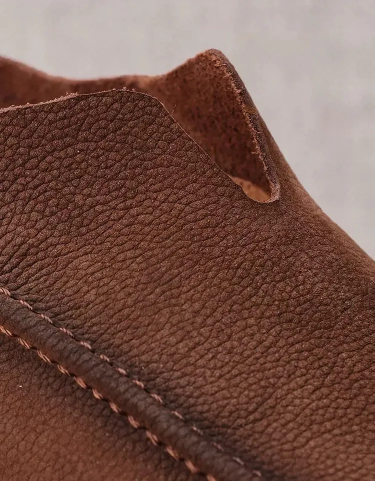 Real Leather Comfortable Soles Flat Shoes for Men 38-44