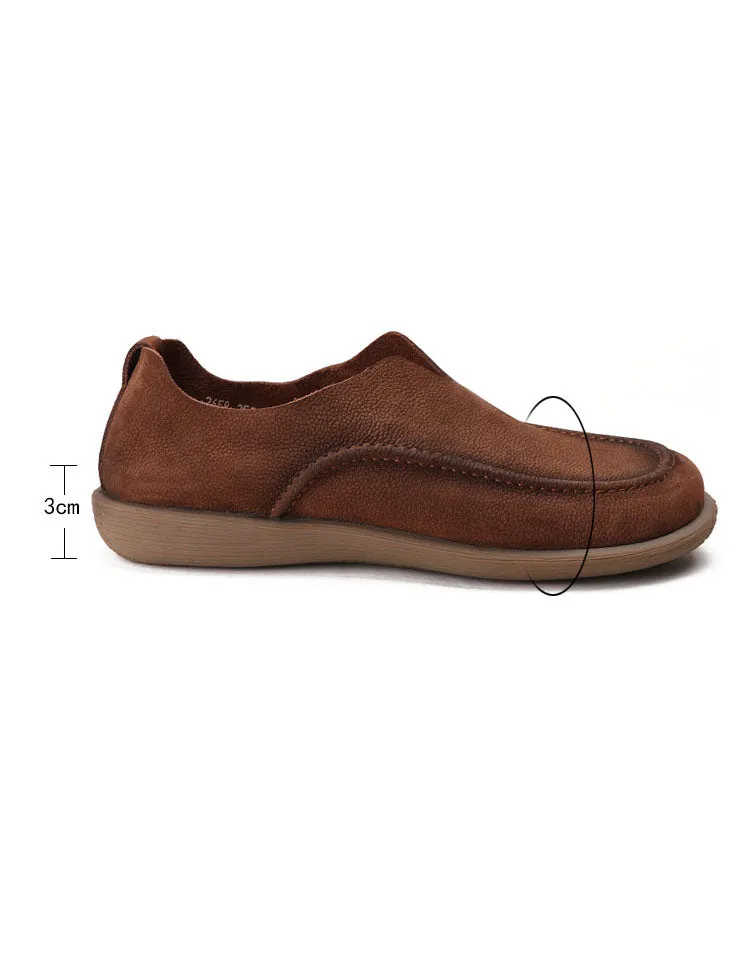 Real Leather Comfortable Soles Flat Shoes for Men 38-44