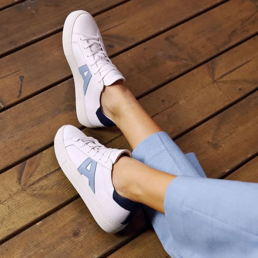 Roxy Signature: White, Blue & Navy Trainers