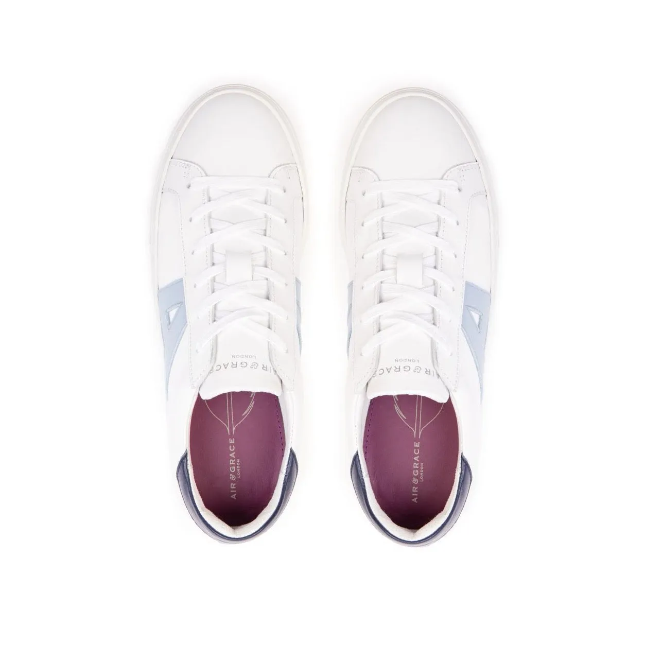 Roxy Signature: White, Blue & Navy Trainers