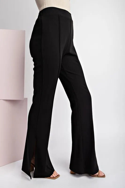 Solid Pants With Side Slit Detail by ee:some