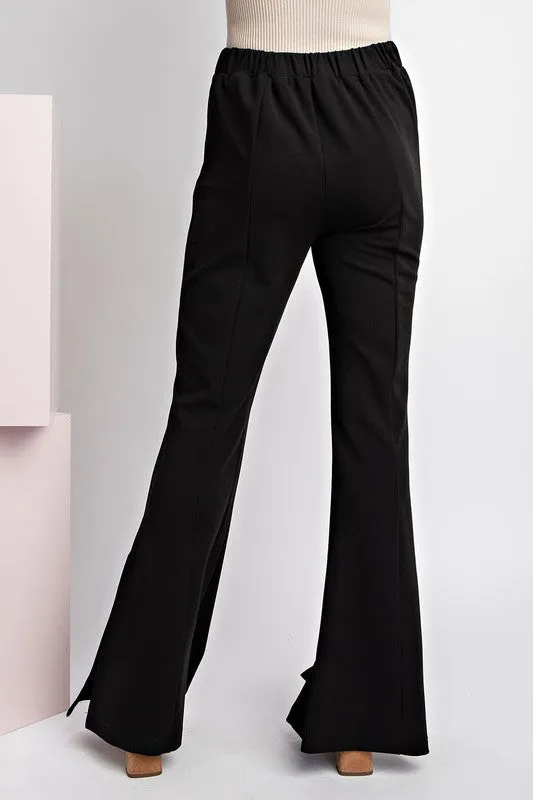 Solid Pants With Side Slit Detail by ee:some