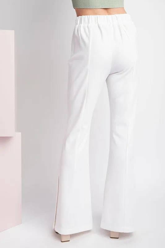 Solid Pants With Side Slit Detail by ee:some