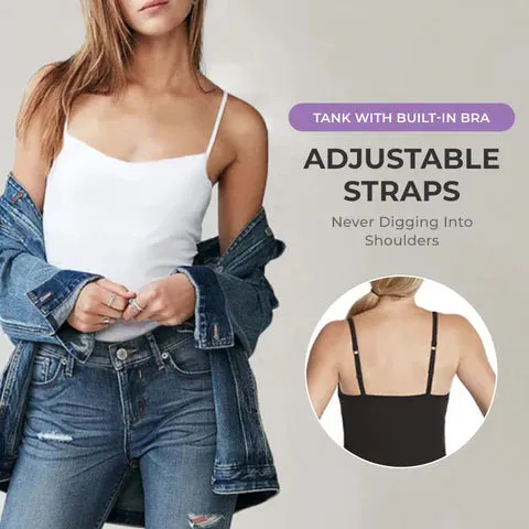 Tank Top With Built-In Bra  ( BUY 1 GET 1 FREE )